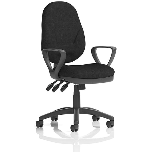 Eclipse Plus XL Operator Chair, Fixed Height Arms, Black
