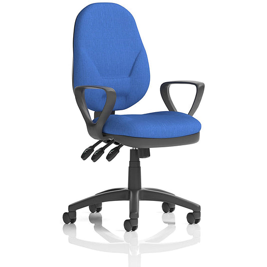 Eclipse Plus XL Operator Chair, Fixed Height Arms, Blue