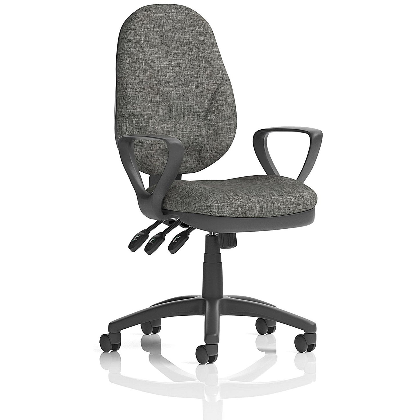 Eclipse Plus XL Operator Chair, Fixed Height Arms, Charcoal