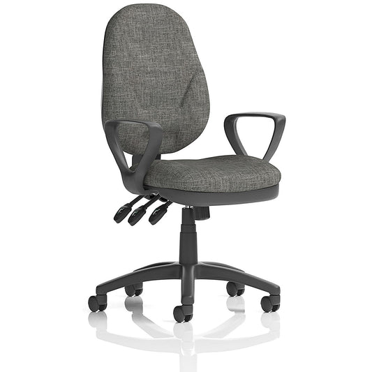 Eclipse Plus XL Operator Chair, Fixed Height Arms, Charcoal