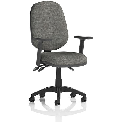 Eclipse Plus III Operator Chair, Height Adjustable Arms, Charcoal