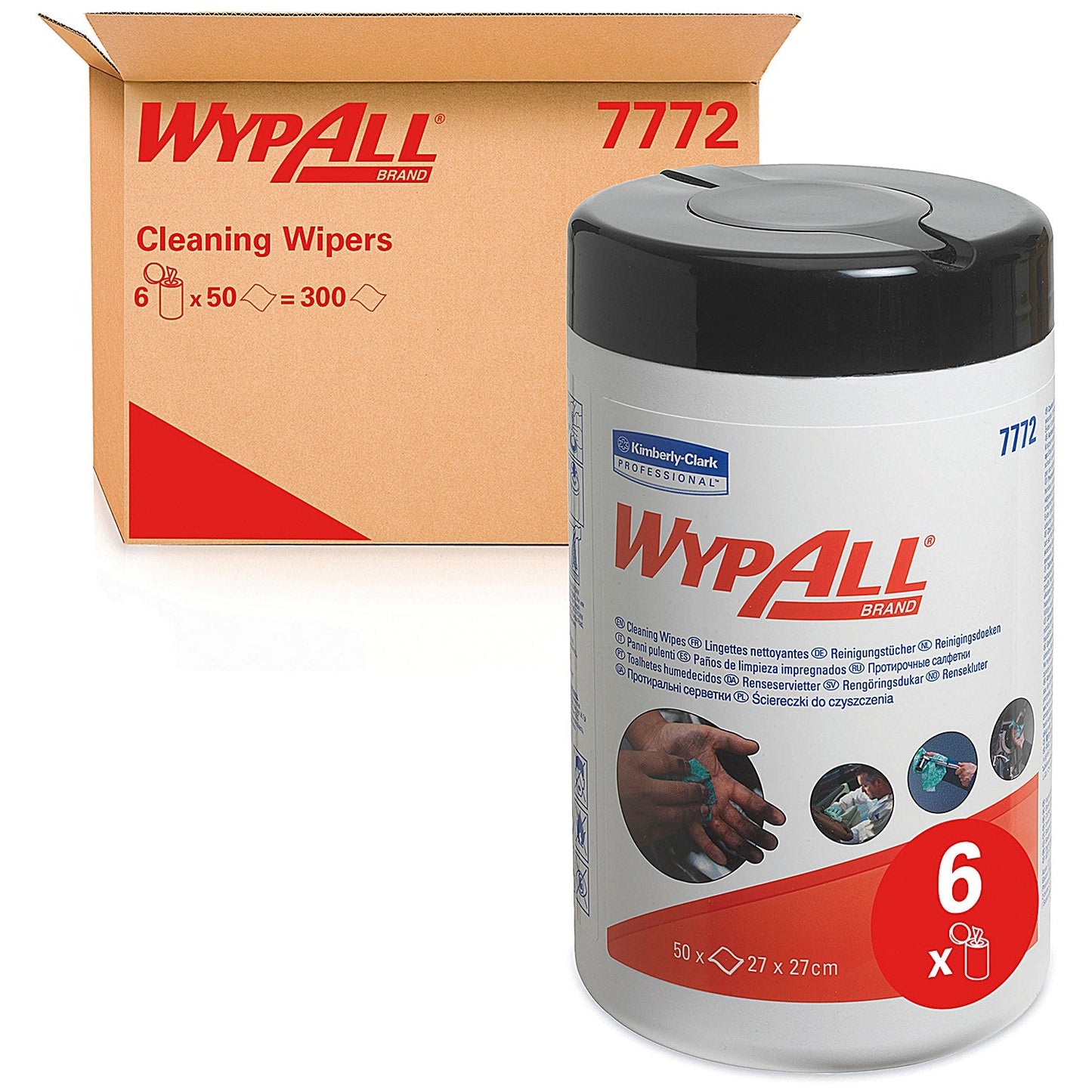 Wypall Multipurpose Cleaning Wipes 1-Ply Green x50 Pack of 6