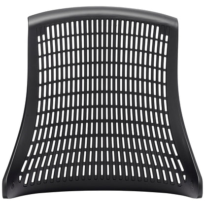 Flex Task White Frame & Black Seat Operator Chair, Headrest, Height Adjustable Arms, Black Back