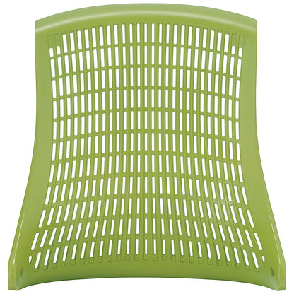 Flex Task Black Frame & Seat Operator Chair, Headrest, Height Adjustable Arms, Green Back