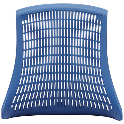 Flex Task Black Frame & Seat Operator Chair, Headrest, Height Adjustable Arms, Blue Back
