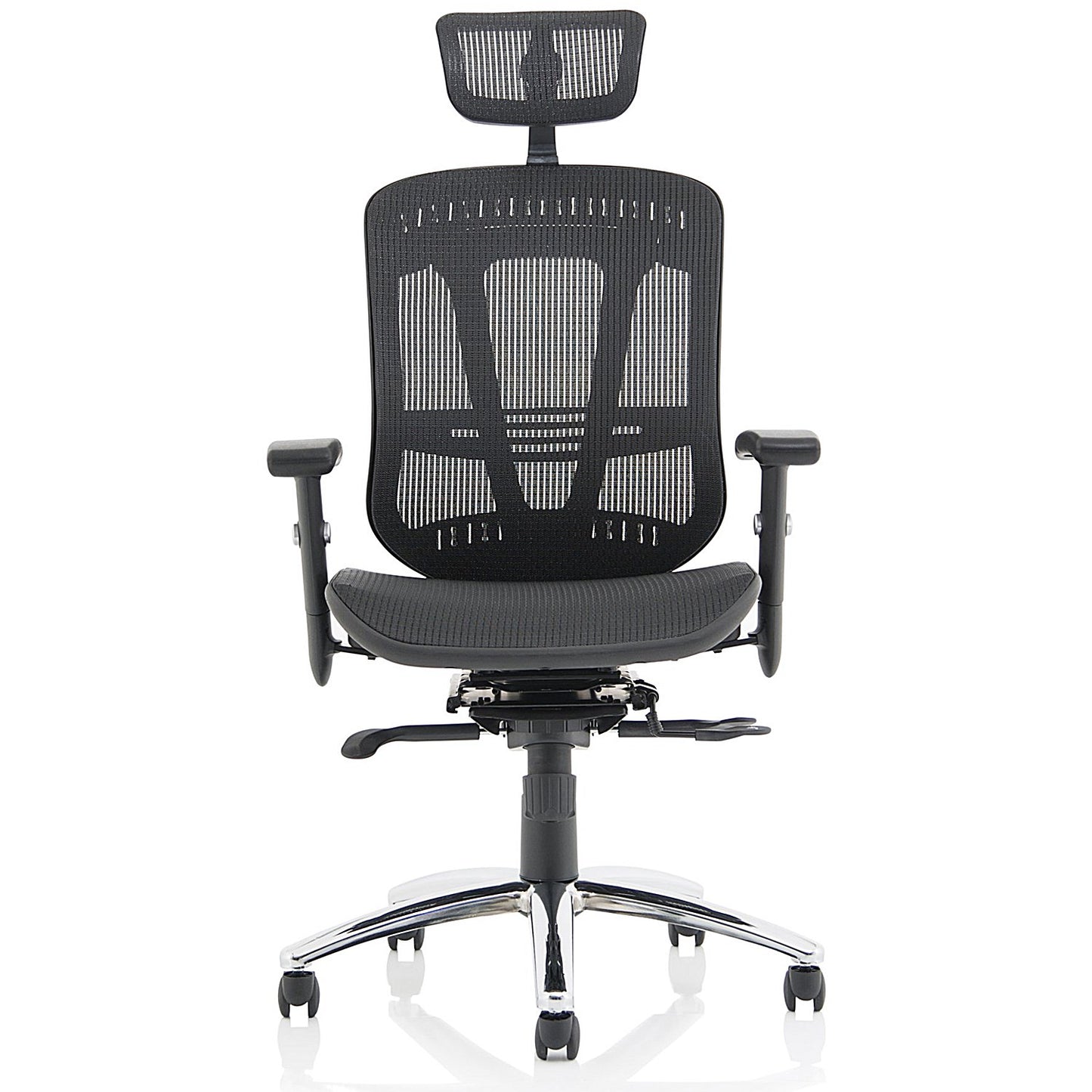 Mirage Mesh Back Executive Chair, Headrest, Height Adjustable Arms, Black