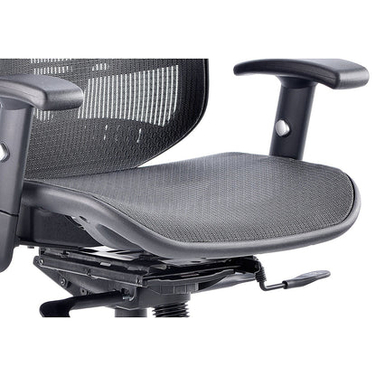 Mirage Mesh Back Executive Chair, Headrest, Height Adjustable Arms, Black