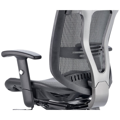 Mirage Mesh Back Executive Chair, Headrest, Height Adjustable Arms, Black