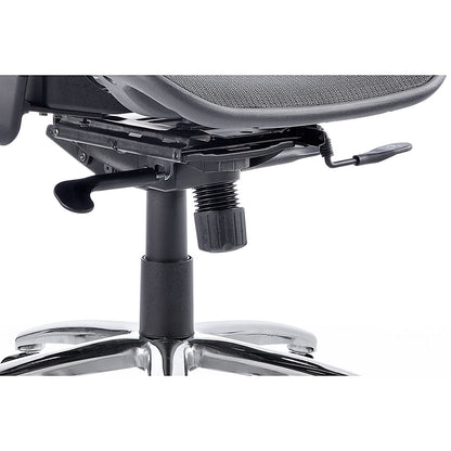 Mirage Mesh Back Executive Chair, Headrest, Height Adjustable Arms, Black