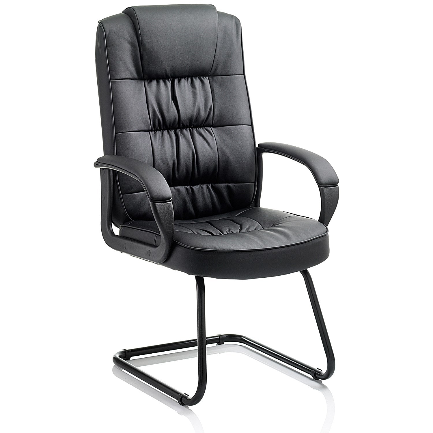 Moore Leather Visitor Cantilever Chair, Black Easy2Order : KC0151