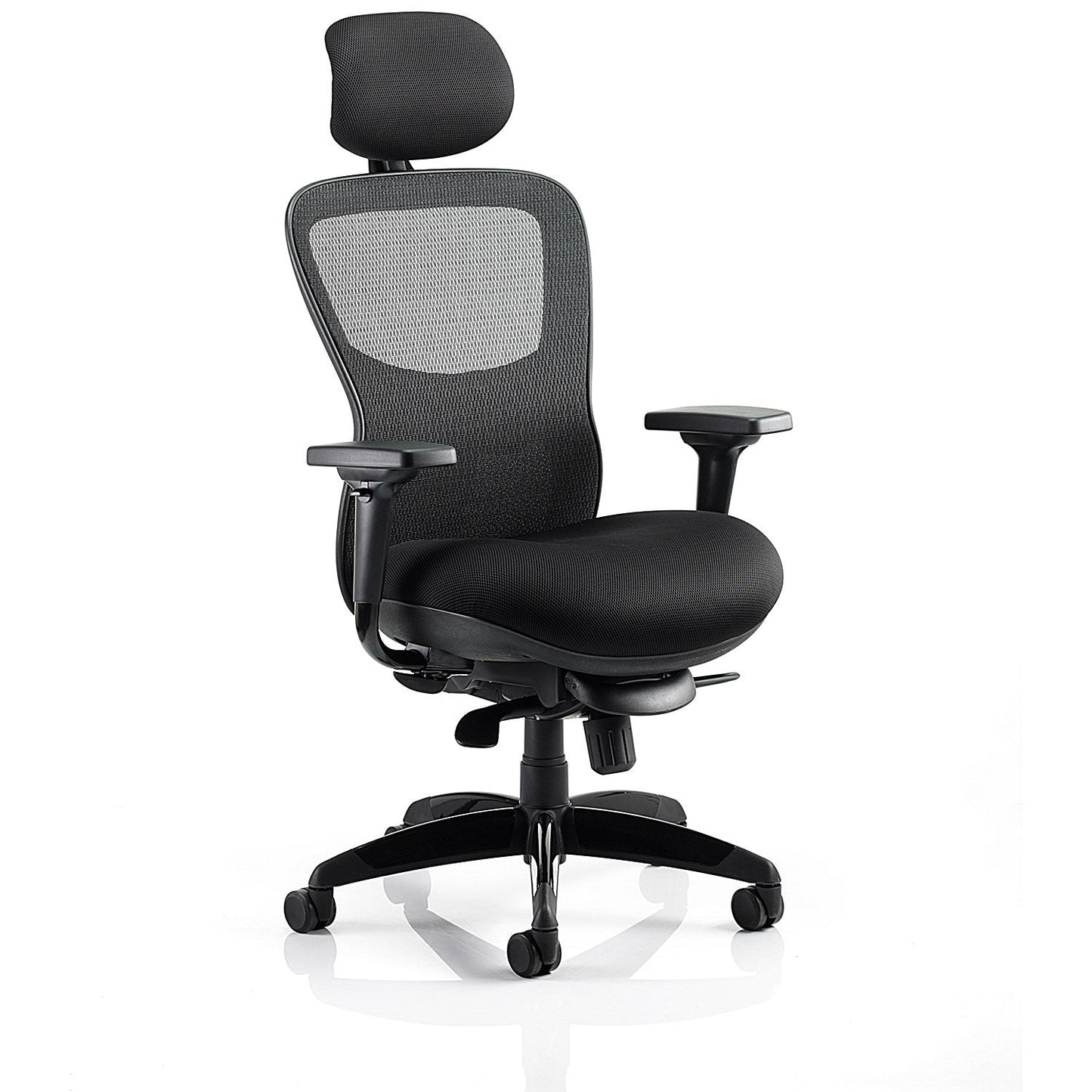 Stealth Shadow Ergo Mesh Back Posture Chair, Headrest, Height Adjustable Arms, Black