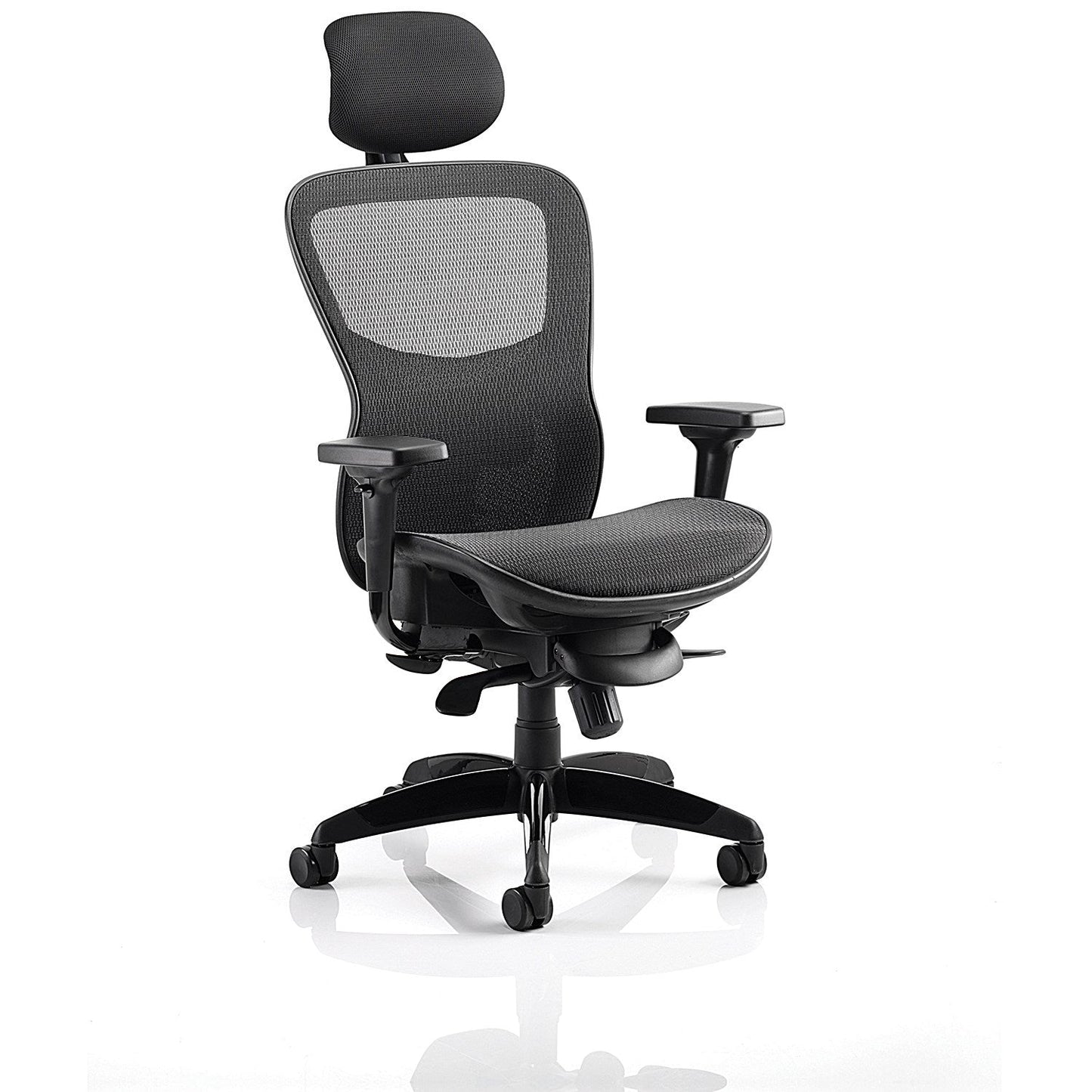 Stealth Shadow Ergo Mesh Posture Chair, Headrest, Height Adjustable Arms, Black