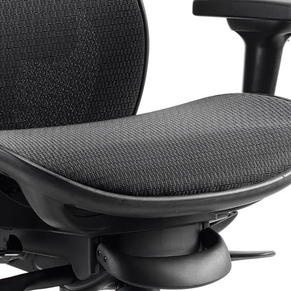 Stealth Shadow Ergo Mesh Posture Chair, Headrest, Height Adjustable Arms, Black