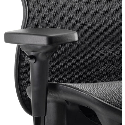 Stealth Shadow Ergo Mesh Posture Chair, Headrest, Height Adjustable Arms, Black