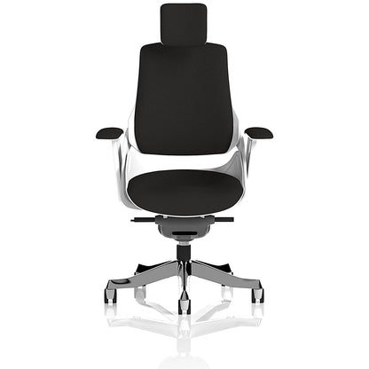 Zure Executive Chair, Headrest, Height Adjustable Arms, Black