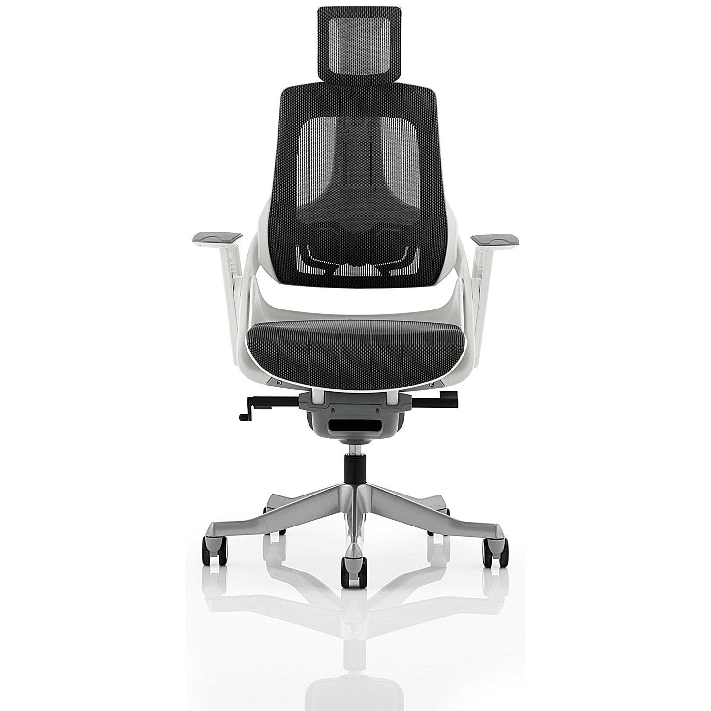 Zure Executive Mesh Chair, Headrest, Height Adjustable Arms, Charcoal