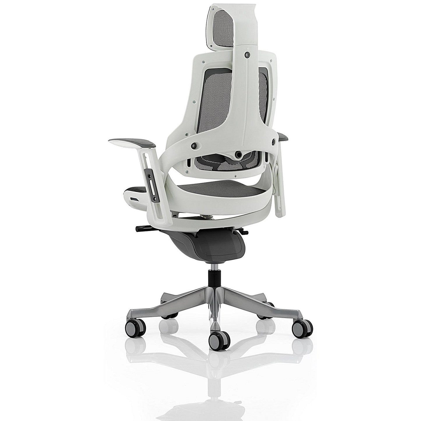 Zure Executive Mesh Chair, Headrest, Height Adjustable Arms, Charcoal Easy2Order : KC0162