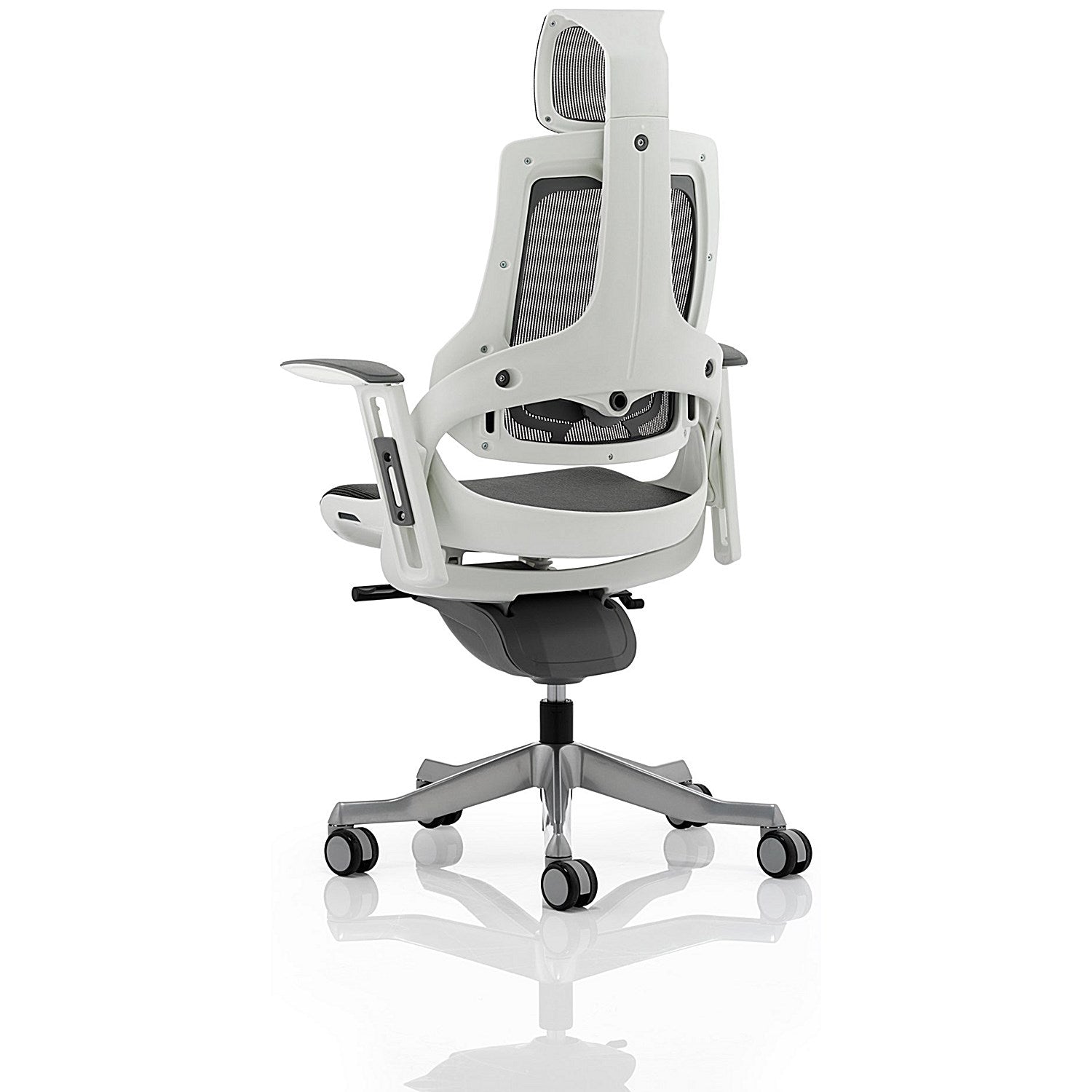 Zure Executive Mesh Chair, Headrest, Height Adjustable Arms, Charcoal Easy2Order : KC0162