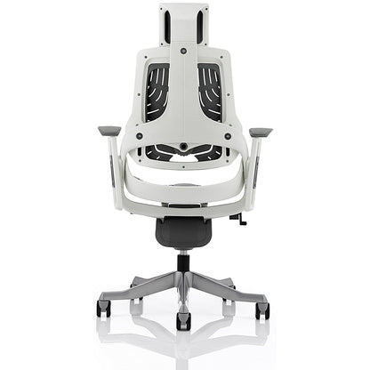 Zure Elastomer Executive Chair, Headrest, Height Adjustable Arms, Grey