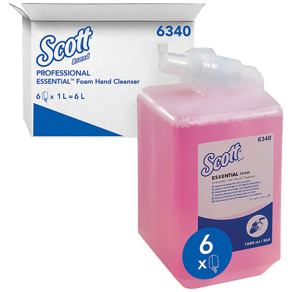 Scott Aqua Foam Hand Wash Refill, 1 Litre, Pack of 6