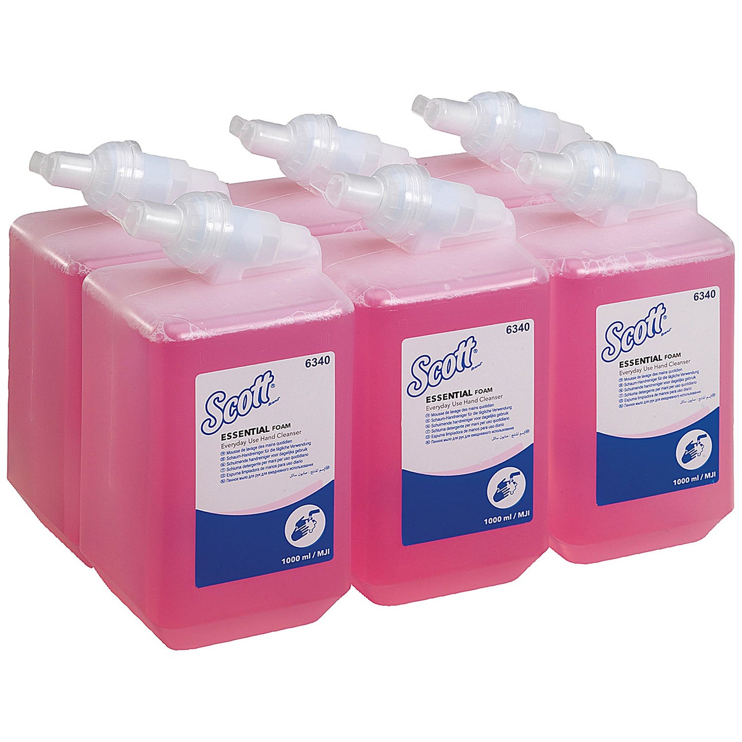 Scott Aqua Foam Hand Wash Refill, 1 Litre, Pack of 6