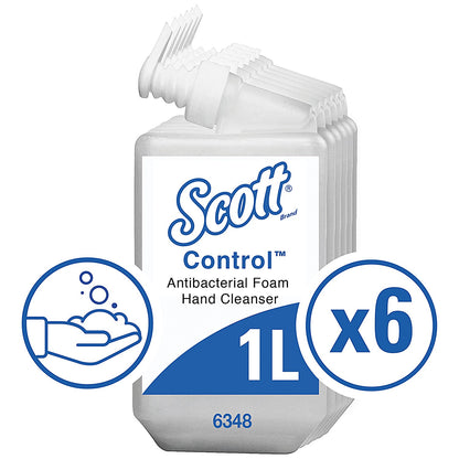 Scott Antibacterial Foam Hand Wash Cartridge, 1 Litre, Pack of 6