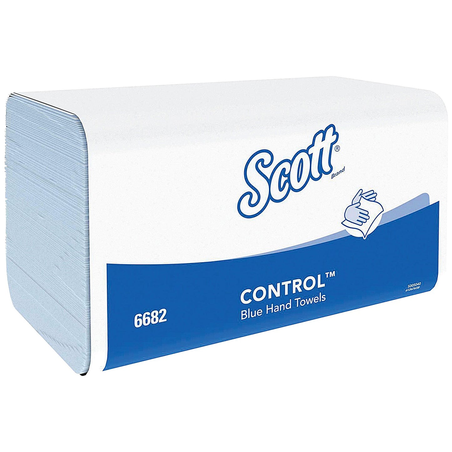 Scott Control 1-Ply V-Fold Paper Hand Towels, Blue, Pack of 3600