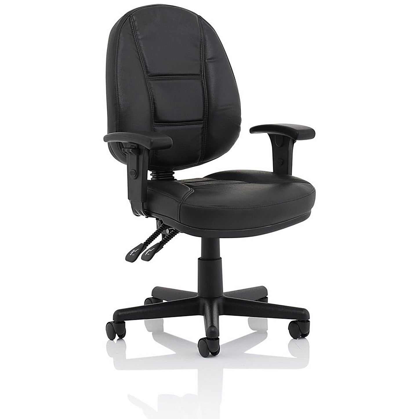 Jackson High Back Executive Chair, Height Adjustable Arms, Black