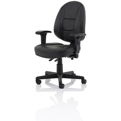 Jackson High Back Executive Chair, Height Adjustable Arms, Black