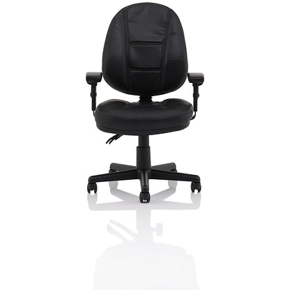 Jackson High Back Executive Chair, Height Adjustable Arms, Black