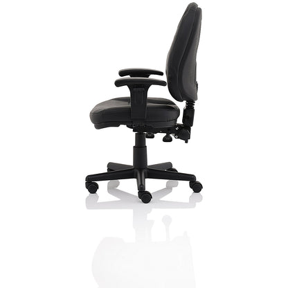 Jackson High Back Executive Chair, Height Adjustable Arms, Black
