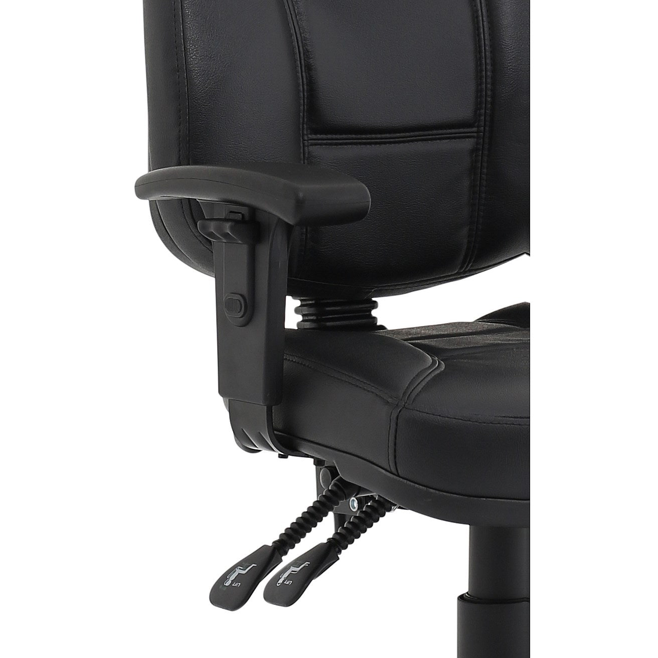 Jackson High Back Executive Chair, Height Adjustable Arms, Black