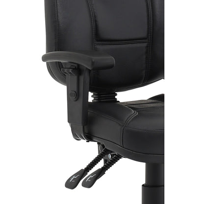 Jackson High Back Executive Chair, Height Adjustable Arms, Black