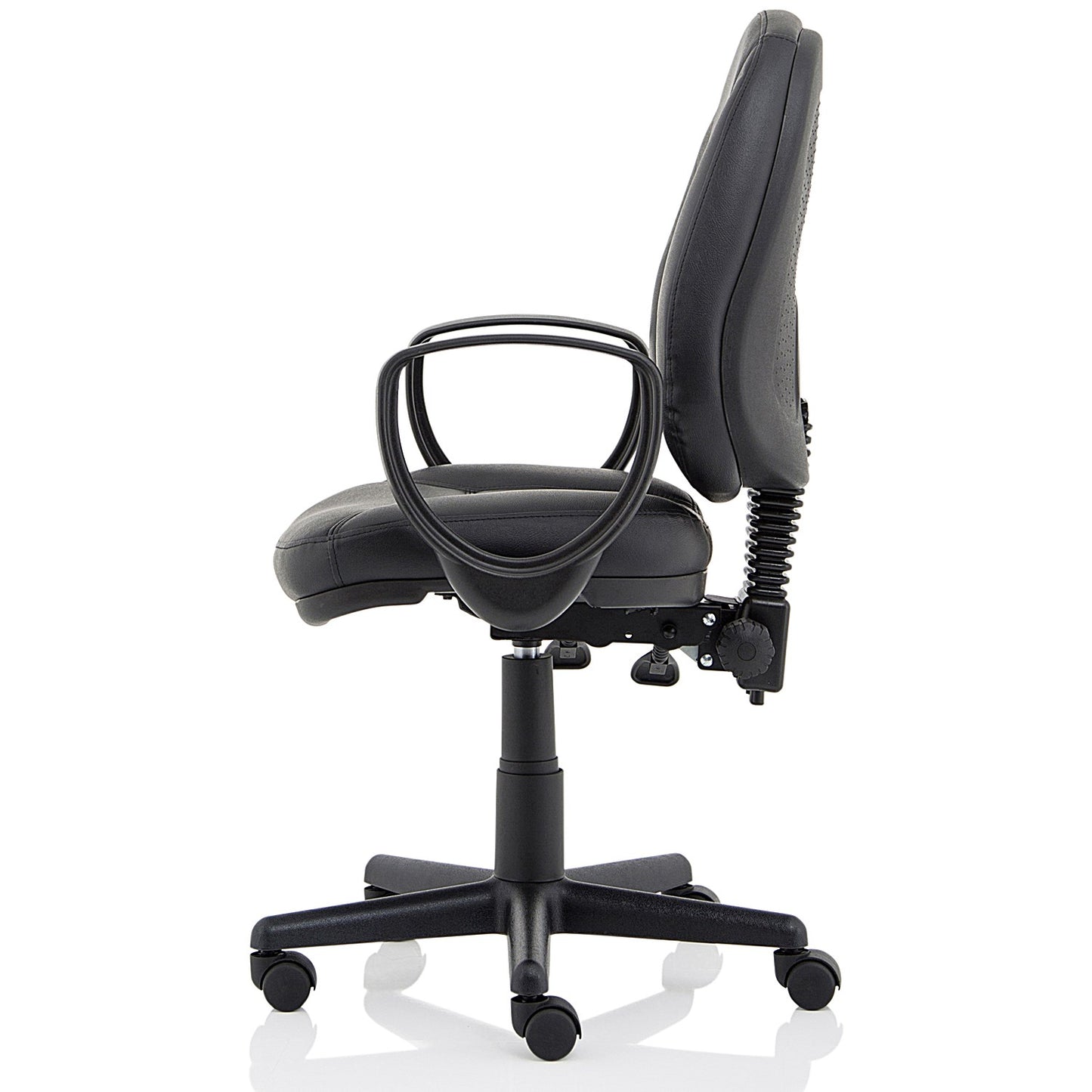 Jackson High Back Executive Chair, Fixed Height Arms, Black