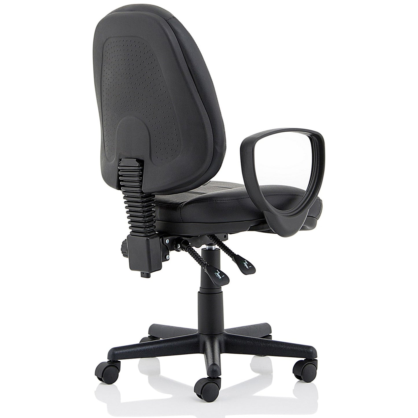 Jackson High Back Executive Chair, Fixed Height Arms, Black