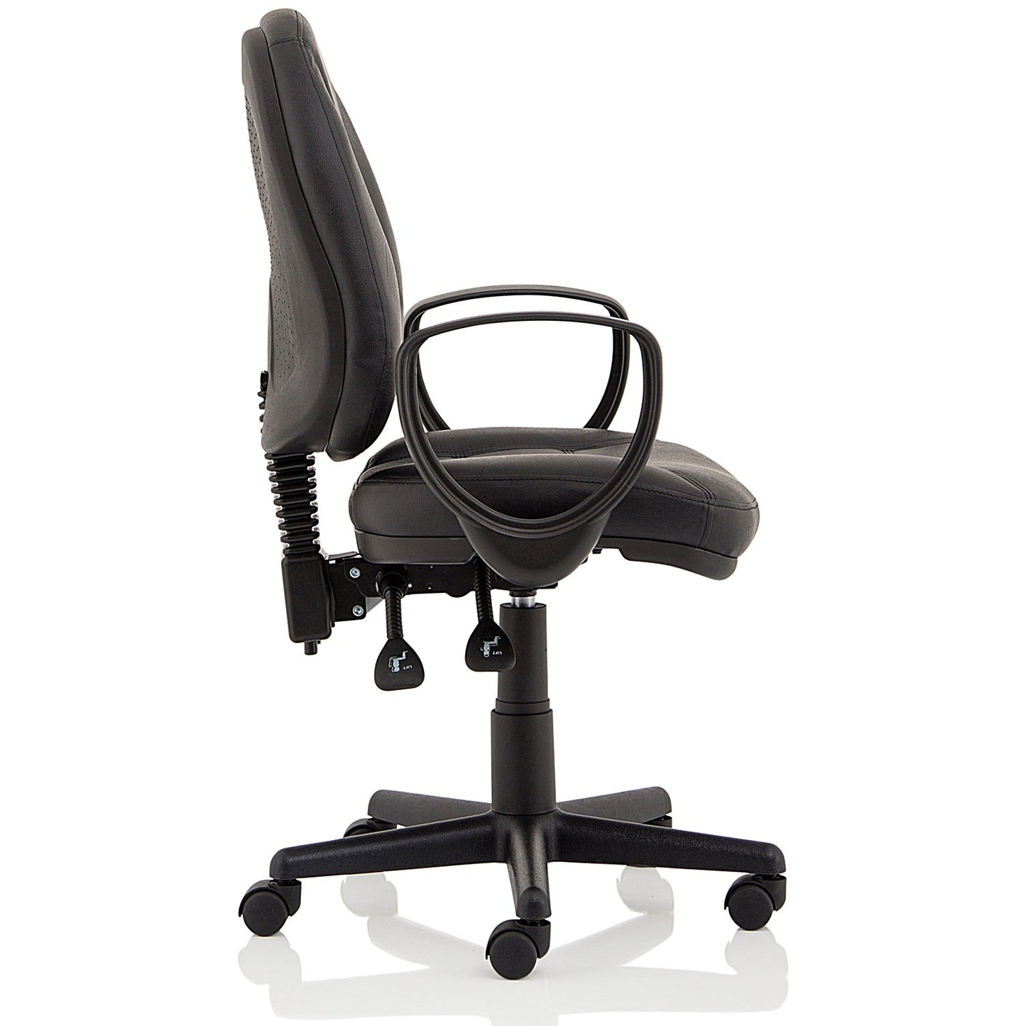 Jackson High Back Executive Chair, Fixed Height Arms, Black