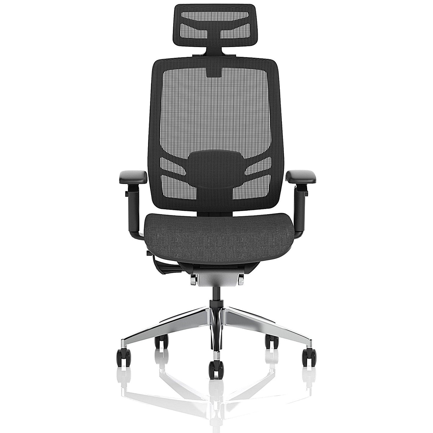 Ergo Click Mesh Back Operator Chair, Headrest, Height Adjustable Arms, Black