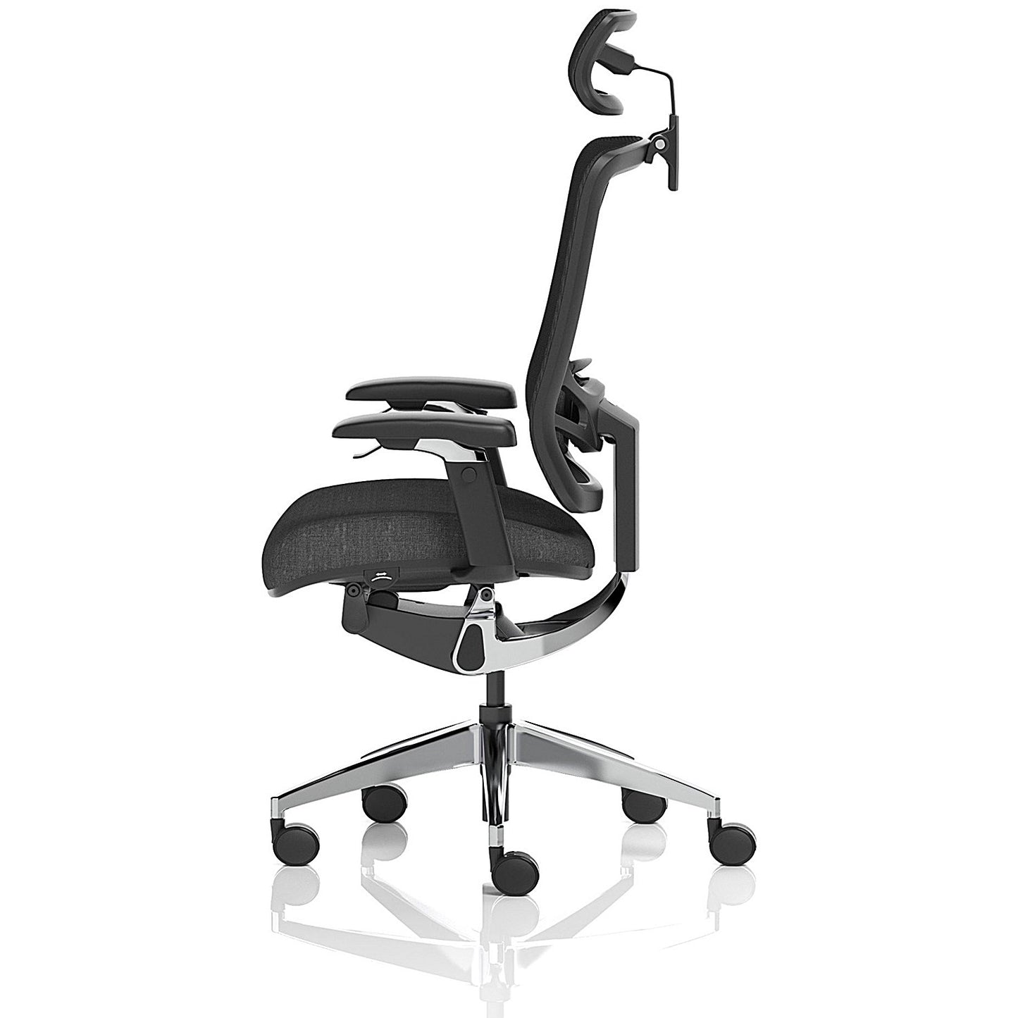 Ergo Click Mesh Back Operator Chair, Headrest, Height Adjustable Arms, Black