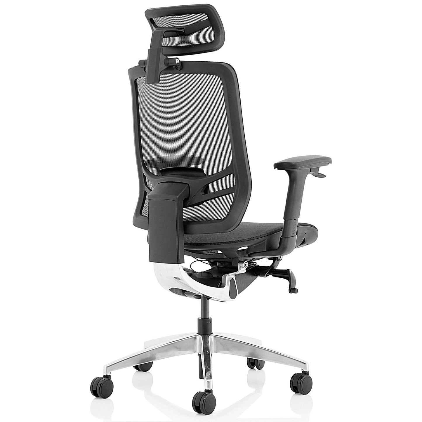 Ergo Click Mesh Operator Chair, Headrest, Height Adjustable Arms, Black