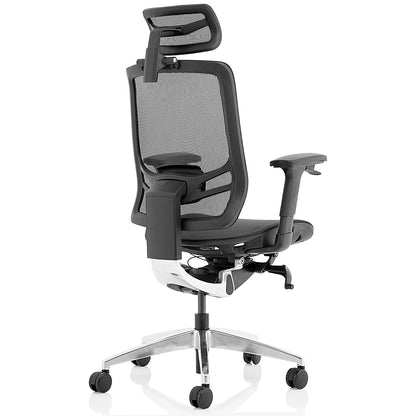 Ergo Click Mesh Operator Chair, Headrest, Height Adjustable Arms, Black
