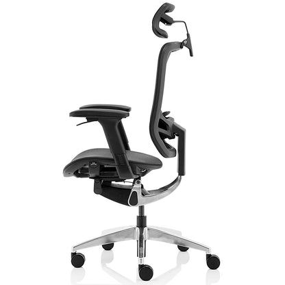 Ergo Click Mesh Operator Chair, Headrest, Height Adjustable Arms, Black