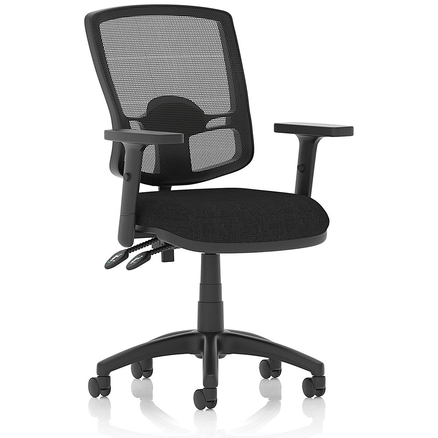 Eclipse Plus II Deluxe Mesh Back Operator Chair, Height Adjustable Arms, Black