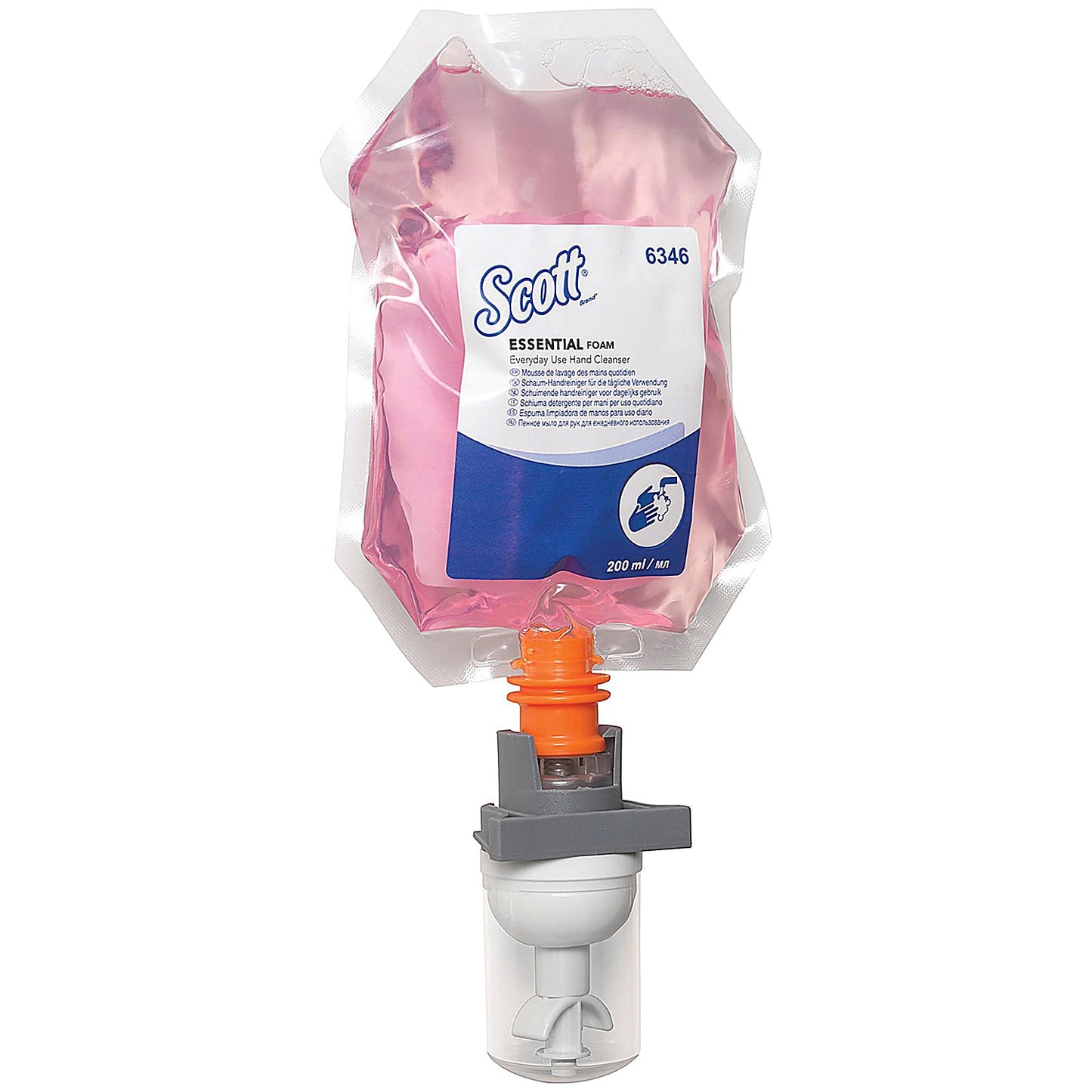 Scott Essential Everyday Use Foam Hand Cleanser, 200ml, Pink, Pack of 12