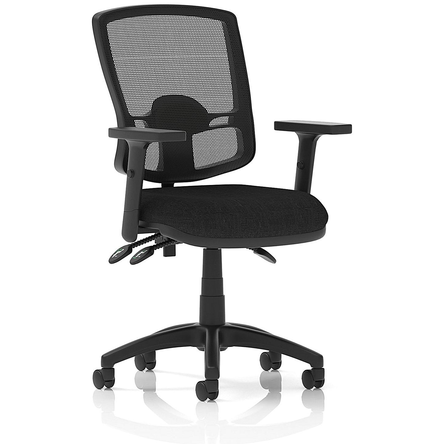 Eclipse Plus III Deluxe Mesh Back Operator Chair, Height Adjustable Arms, Black