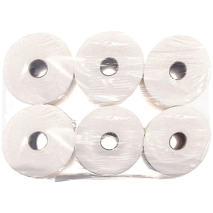 Scott 1-Ply Slimroll Towel Roll, White, Pack of 6