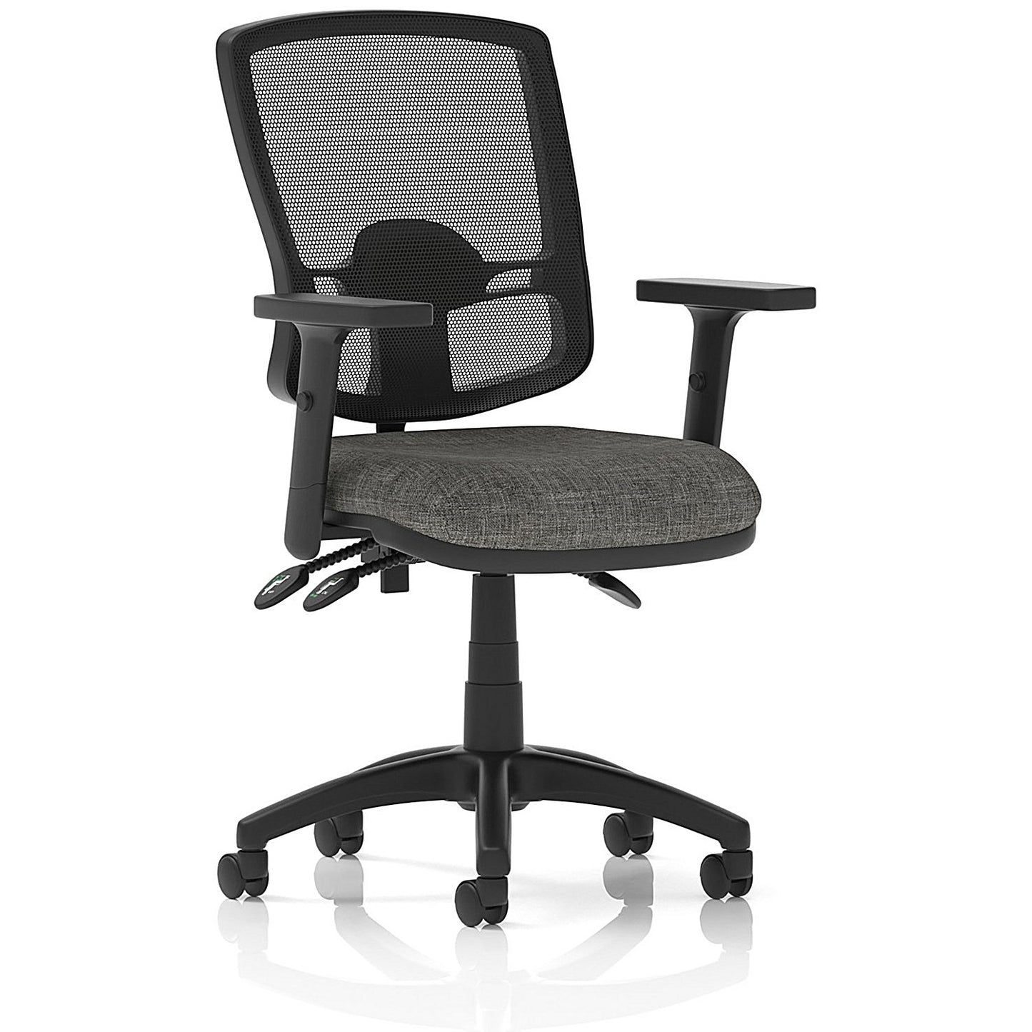 Eclipse Plus III Deluxe Mesh Back Operator Chair, Height Adjustable Arms, Charcoal