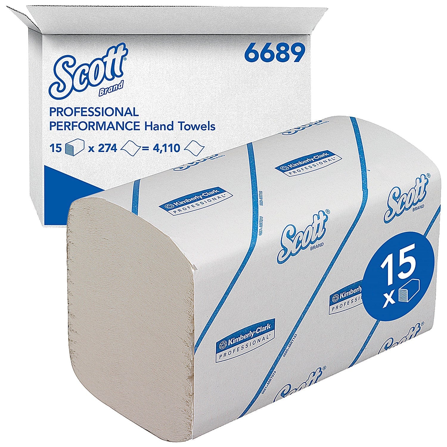 Scott Performance 1-Ply Interfold Hand Towels, White, Pack of 4110 Easy2Order : KC04080