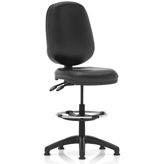 Eclipse Plus II High Rise Operator Chair, Black Bonded Leather Easy2Order : KC0427