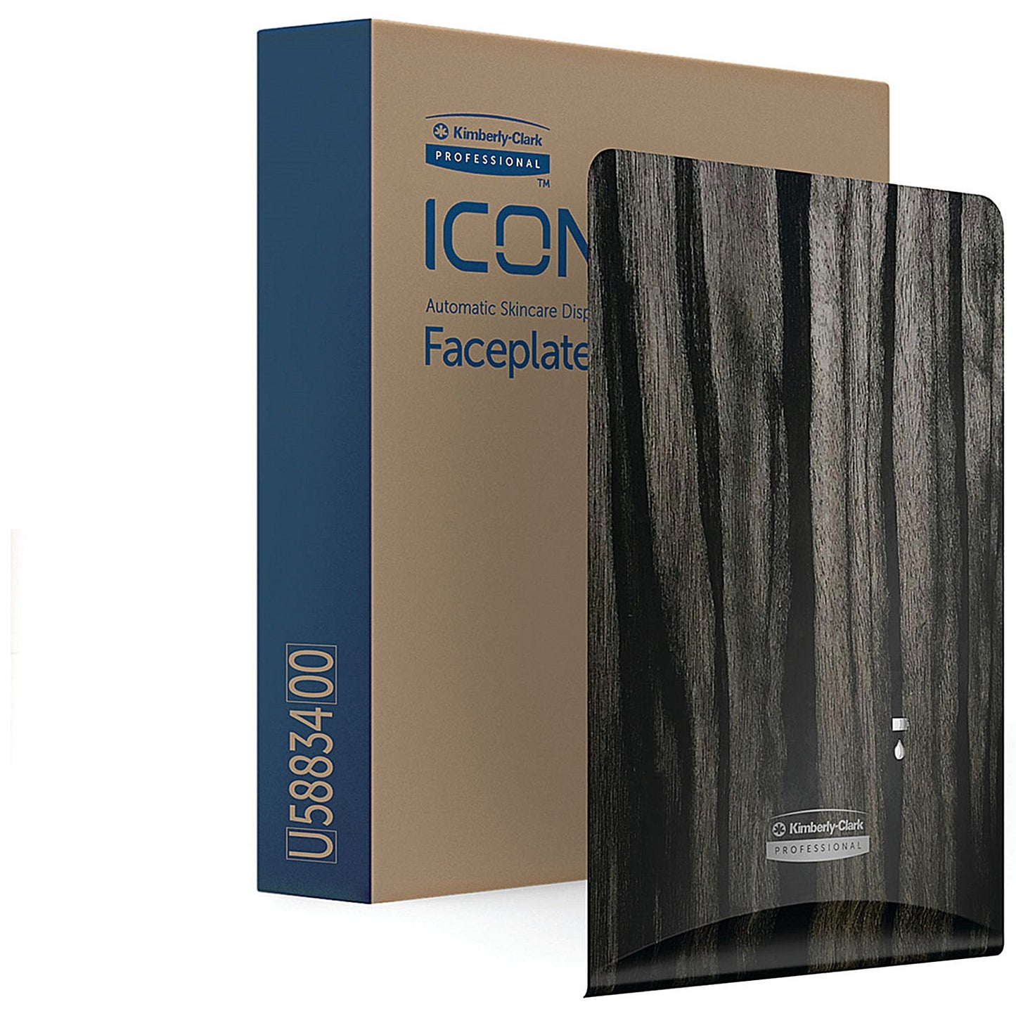 Kimberly Clark Icon Faceplate for Automatic Soap/Sanitiser Dispenser, Ebony Woodgrain
