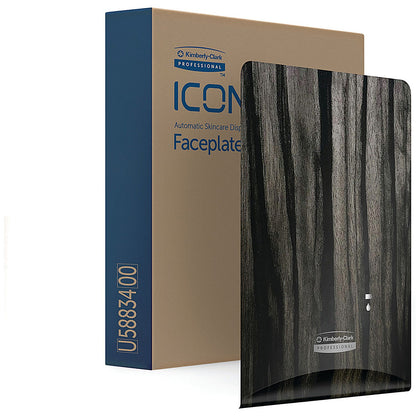 Kimberly Clark Icon Faceplate for Automatic Soap/Sanitiser Dispenser, Ebony Woodgrain